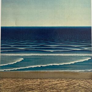 La Mer, Dominique Peyronnet, Painting Print, Sea, Naive Art, ~ 250727-WH 190 A